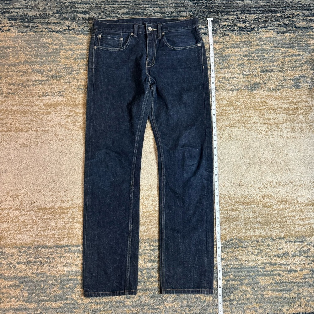 Levis 513 Slim Straight Dark Wash American Stretch Denim Jeans Size 31x32 - Picture 10 of 11